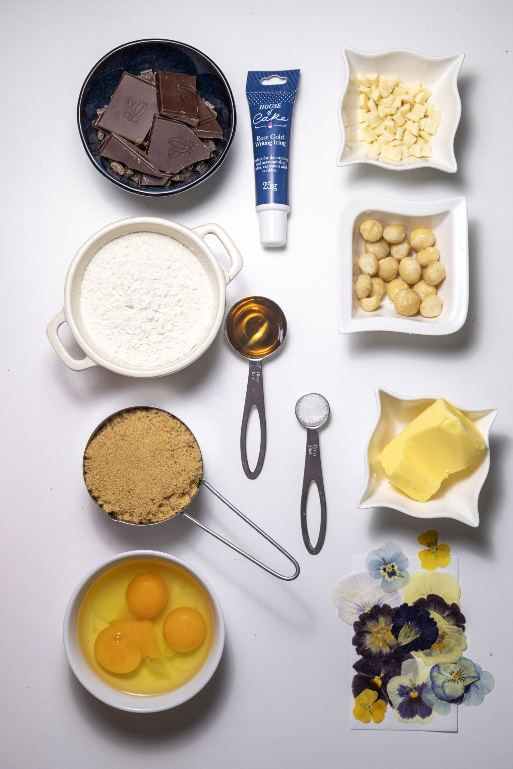 edible flower brownies